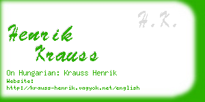 henrik krauss business card